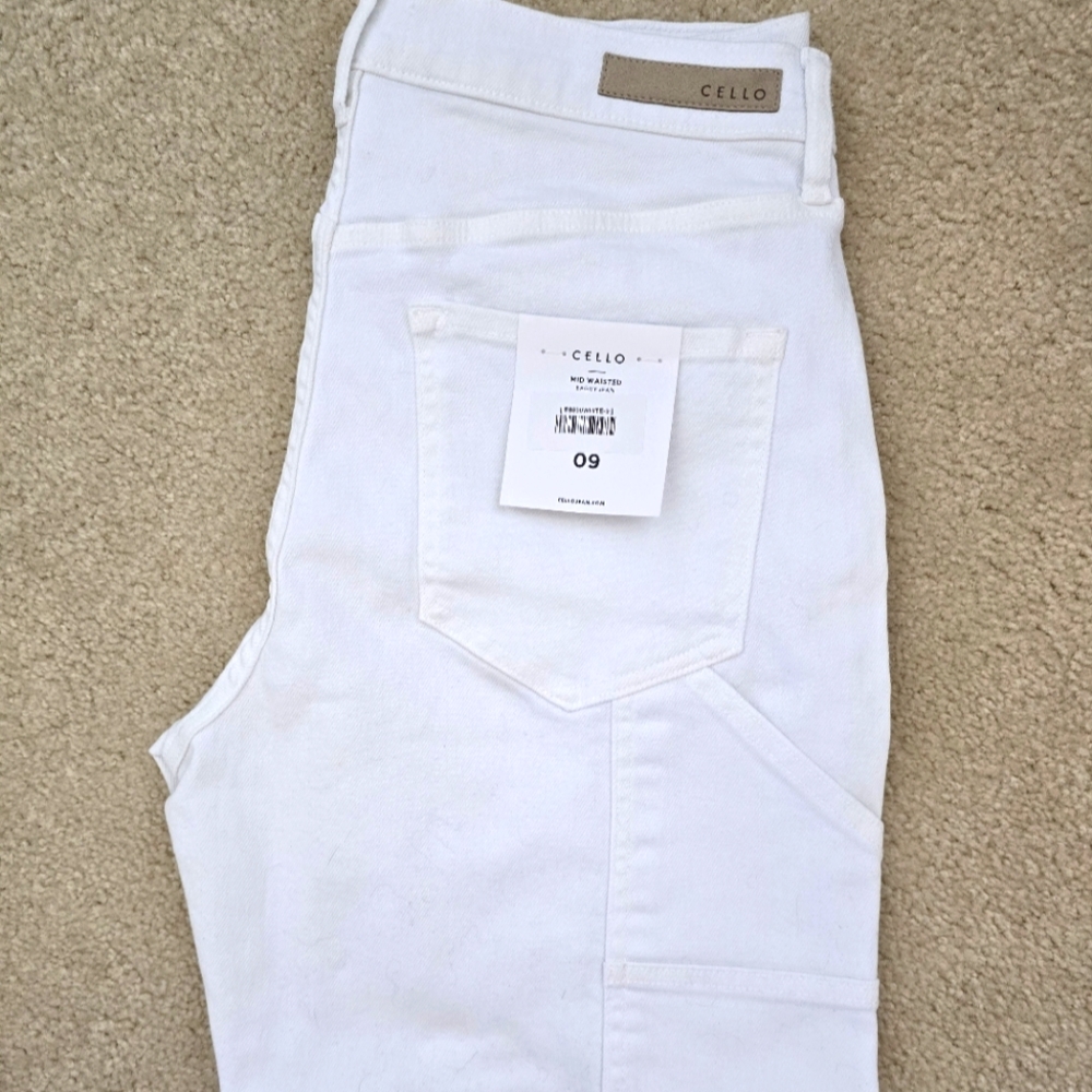 White Denim Cargo Jeans NWT - Picture 1 of 4